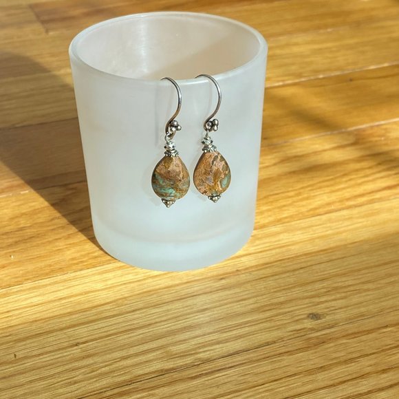 Jasper Earrings, Brown And Green Earrings, Natural Stone Earrings Boho Hippie - Picture 11 of 16